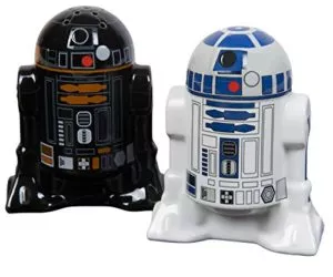 5102B2BIXN5lL 300x250 - Star Wars Droid Salt and Pepper Shakers - Ceramic R2-D2 and R2Q5 - Add a little Star Wars to every Meal