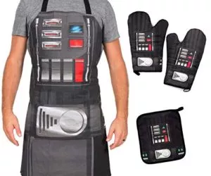 518 XhT3l L 300x250 - Star Wars Darth Vader Apron, Oven Mitts and Pot Holder Trivet Set - Cook, Grill and Bake on The Dark Side - One Size - 4 Piece Set