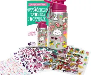 51wCorYgjwL 300x250 - Decorate & Personalize Your Own Water Bottle for Girls with Tons of Fun On-trend Stickers! BPA Free 20 oz Kids Water Bottle! Cute & Creative Gift Idea for Girl, Fun DIY Art and Craft KIt for Children