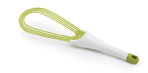 31HAvM8eUNL - Joseph Joseph 20071 Twist Whisk 2-in-1 Balloon and Flat Whisk Silicone Coated Steel Wire, 11.5-Inch, Green