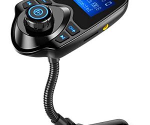 415kAN2Blz8L 300x250 - Nulaxy Bluetooth Car FM Transmitter Audio Adapter Receiver Wireless Hands Free Car Kit W 1.44 Inch Display - KM18 Black