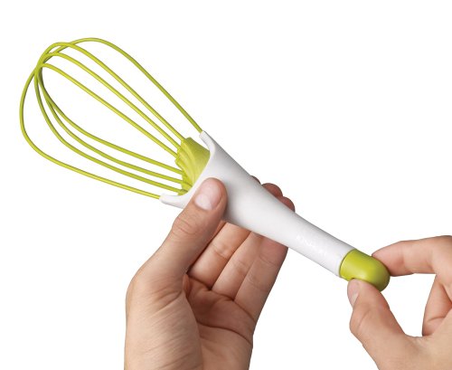 41AMA eNFJL - Joseph Joseph 20071 Twist Whisk 2-in-1 Balloon and Flat Whisk Silicone Coated Steel Wire, 11.5-Inch, Green