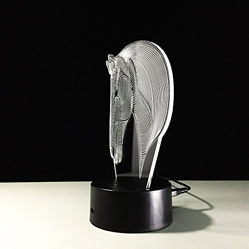 41bQtPM9DUL - Dinosaur 3D Night Light Touch Activated Desk Lamp, Ticent 7 Colors 3D Optical Illusion Lights with Acrylic Flat, ABS Base & USB Charger for Christmas Kids Gifts