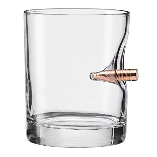 41pT2BSJR2B L - The Original BenShot Bullet Rocks Glass with Real 0.308 Bullet Made in the USA