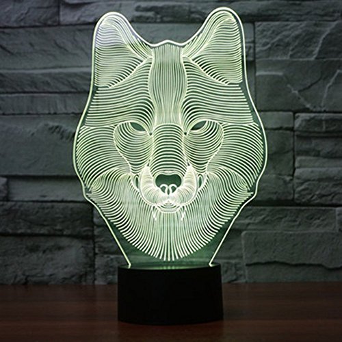 51S1pu6YfAL - Dinosaur 3D Night Light Touch Activated Desk Lamp, Ticent 7 Colors 3D Optical Illusion Lights with Acrylic Flat, ABS Base & USB Charger for Christmas Kids Gifts