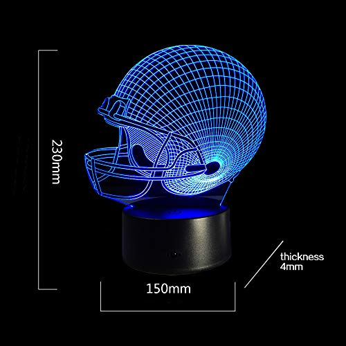 51VD6V11VHL - Dinosaur 3D Night Light Touch Activated Desk Lamp, Ticent 7 Colors 3D Optical Illusion Lights with Acrylic Flat, ABS Base & USB Charger for Christmas Kids Gifts