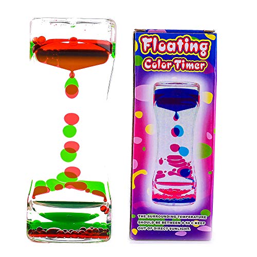 51j3S5HnLqL - YUE ACTION Liquid Timer 2 Pack / Liquid Motion Bubbler Timer for Calming Sensory Toys, Autism Toys ,Fidget Toy, Children Activity, Desk Toys,Novelty Gifts, Assorted Colors (Green+Red Set)
