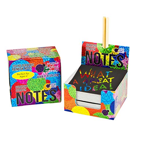 51m4JuS5HAL - Rainbow Scratch Off Mini Notes + 2 Stylus Pens Kit: 150 Sheets of Rainbow Scratch Paper for Kids Arts and Crafts, Airplane or Car Travel Toys - Cute Unique Gift Idea for Kids, Girls, Women, or Anyone!