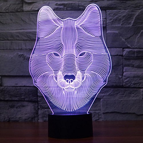 51zdobWwN2BL - Dinosaur 3D Night Light Touch Activated Desk Lamp, Ticent 7 Colors 3D Optical Illusion Lights with Acrylic Flat, ABS Base & USB Charger for Christmas Kids Gifts