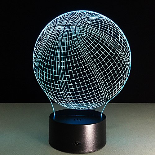 61D2rCLPxoL - Dinosaur 3D Night Light Touch Activated Desk Lamp, Ticent 7 Colors 3D Optical Illusion Lights with Acrylic Flat, ABS Base & USB Charger for Christmas Kids Gifts