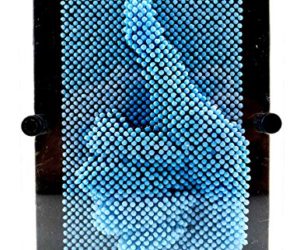 61uouCkVu L 300x250 - PowerTRC 3D Pin Art Sculpture Pin Impression Toy Hand Mold Novelty Gifts Light Blue Color
